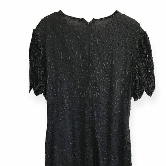 Vintage‎ Dress black beaded midi dress - Picture 4 of 10